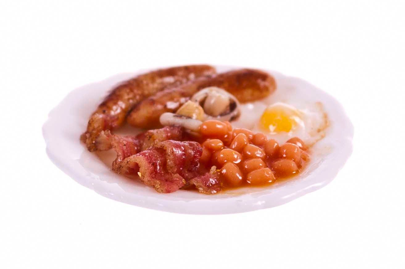 cooked breakfast meal for one miniature