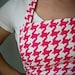 Womens Apron / hot pink houndstooth