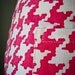 Womens Apron / hot pink houndstooth