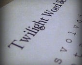 Twilight Saga Word Search