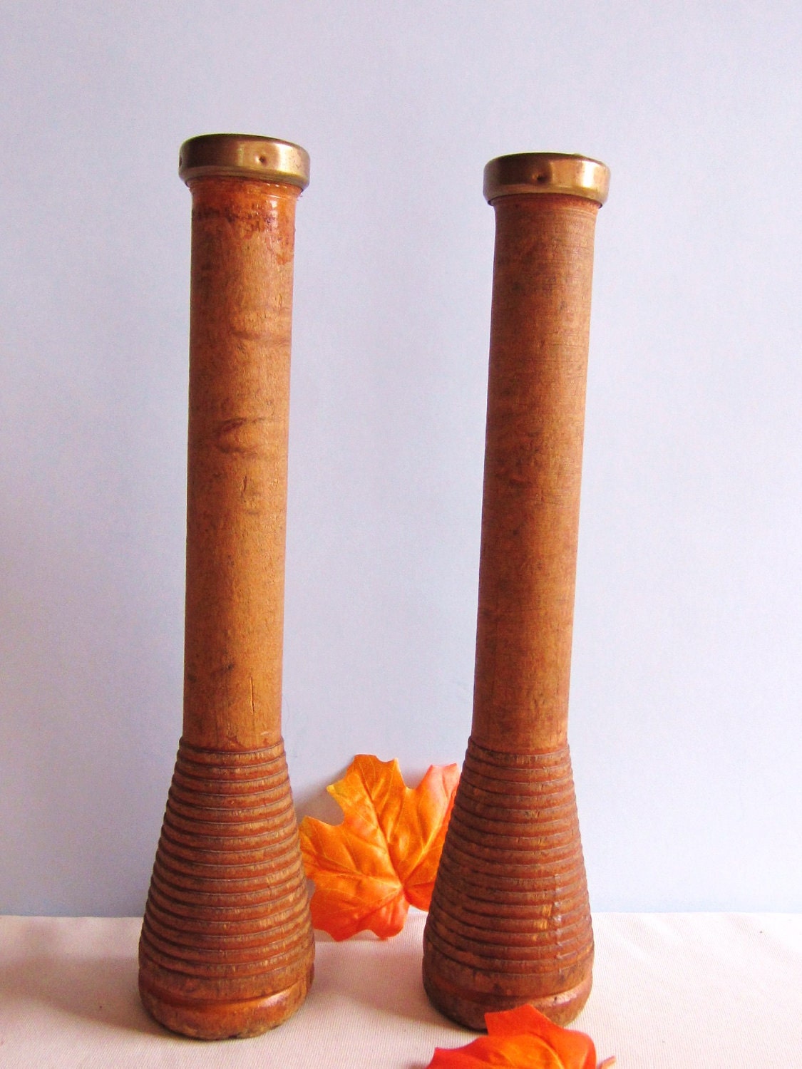 Vintage Wooden Spool Candle Holders by AmeliaRoseVintage on Etsy