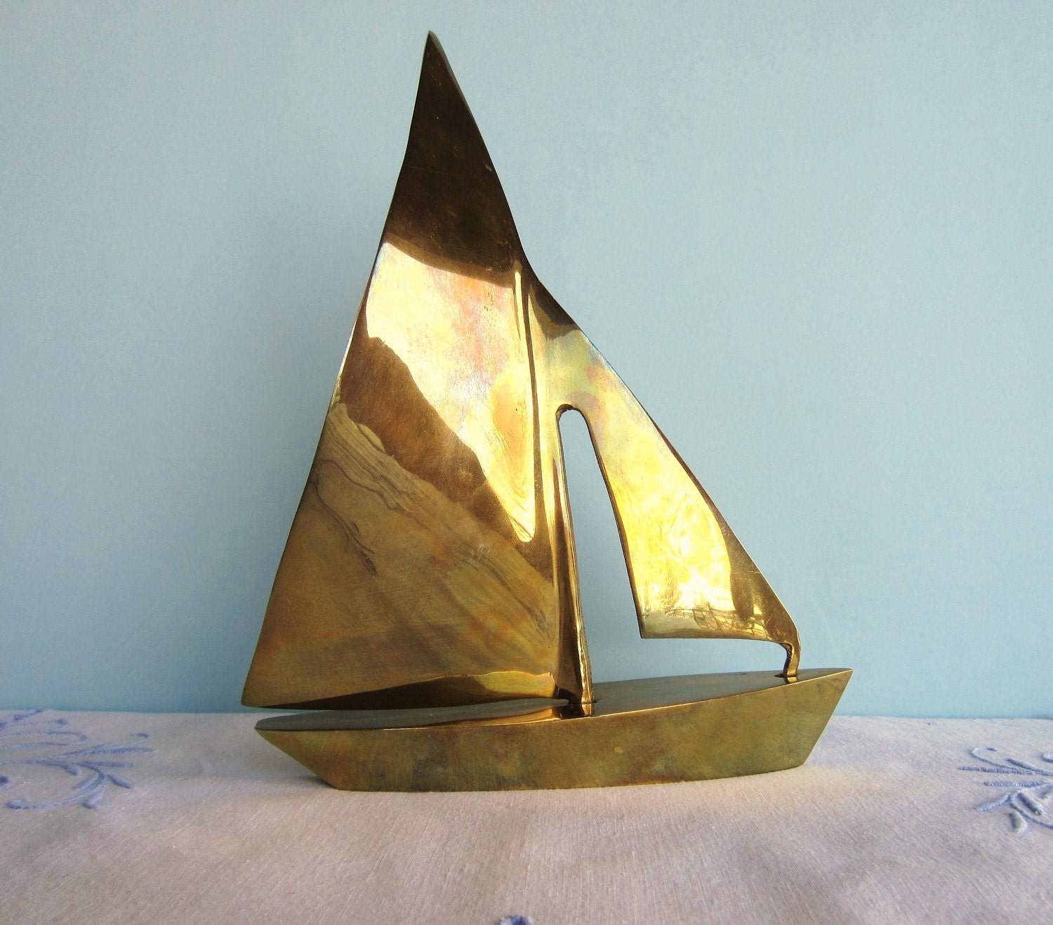 Brass Sailboat - Solid Brass Sailboat by Gatco