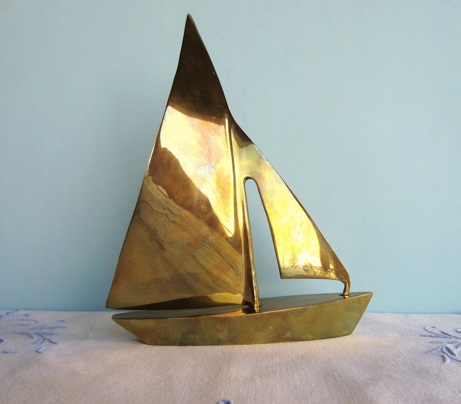 brass sailboat