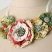 Colorful Garden Party Fabric Flower Statement Necklace