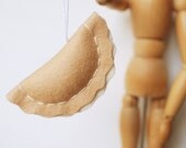 The Pierogi Christmas Ornament - Wool Felt Food Ornament - Stuffed Dumpling