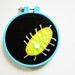 Funky Paramecium Microbe - Biology Embroidery Hoop Wall Art