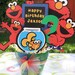 Sesame Street Elmo Character Party Bucket/ Centerpiece With Personalized Sesame Street Sign