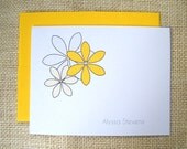 Blooming Flower Personalized Custom Stationery Stationary Gift