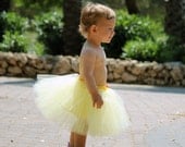 Yellow tutu baby skirt in vintage style petit ballerine photo prop