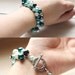 Christmas Holiday Pearl Cluster Bracelet - Vintage Warmth