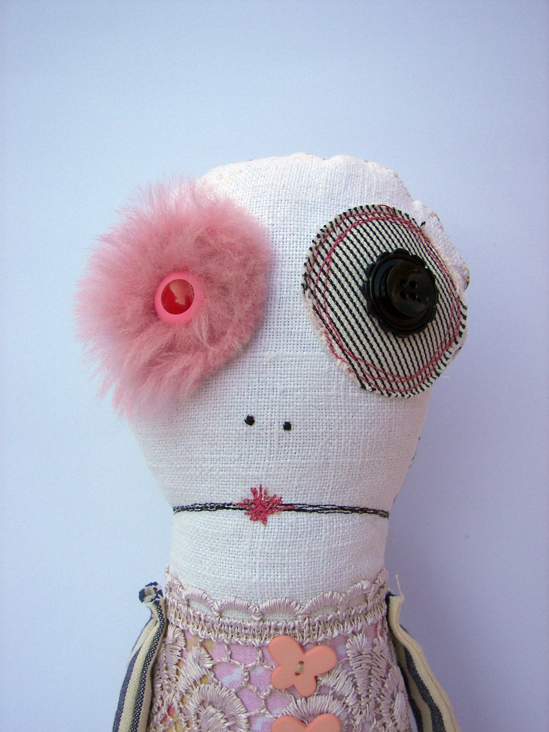 Handmade Upcycled Plush Doll - BETTY (RESERVED)
