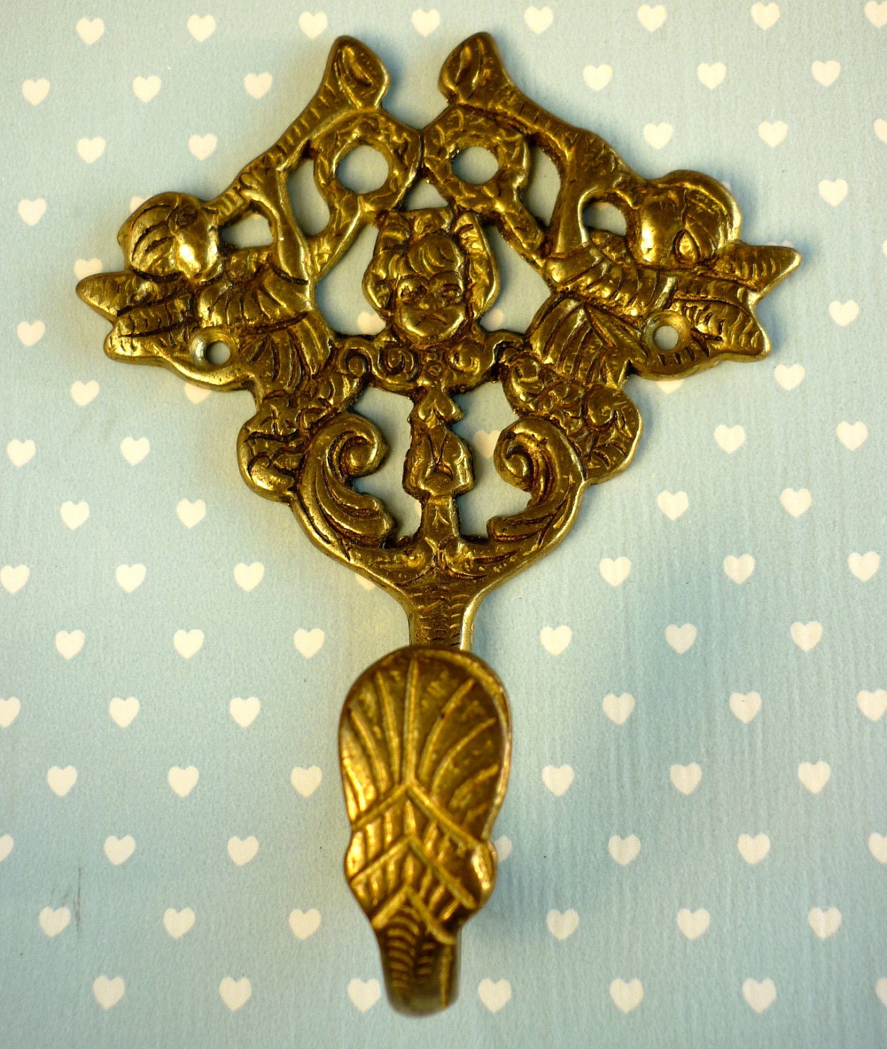 Vintage Angel Hanger Brass