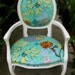 RESERVED for Shelley Teal Delight Bird Chair