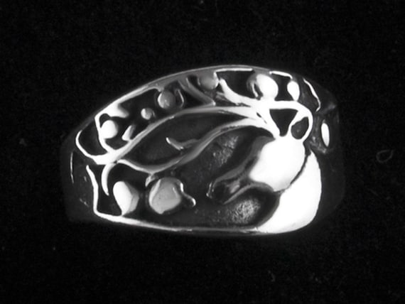 Scythian Stag Sterling Silver Ring