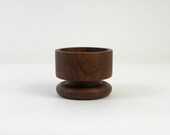Large Danish Modern Teak Candle Holder, Wonderful Turned Design