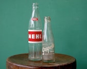 Vintage Nehi Soda Bottle, Red and White, Great  Label/Logo, 1950's-60's