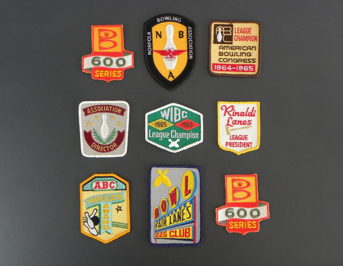 RESERVED / Vintage Bowling League Patch, 1960's, Mint / Unused Condition, 5.00 each, Free Shipping