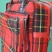 Vintage Plaid Carry All, Tote, Laptop, Handbag, Zippered, Thermos / Picnic Bag, 1960's