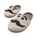 Felted slippers "Men with mustache"