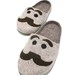 Felted slippers "Men with mustache"
