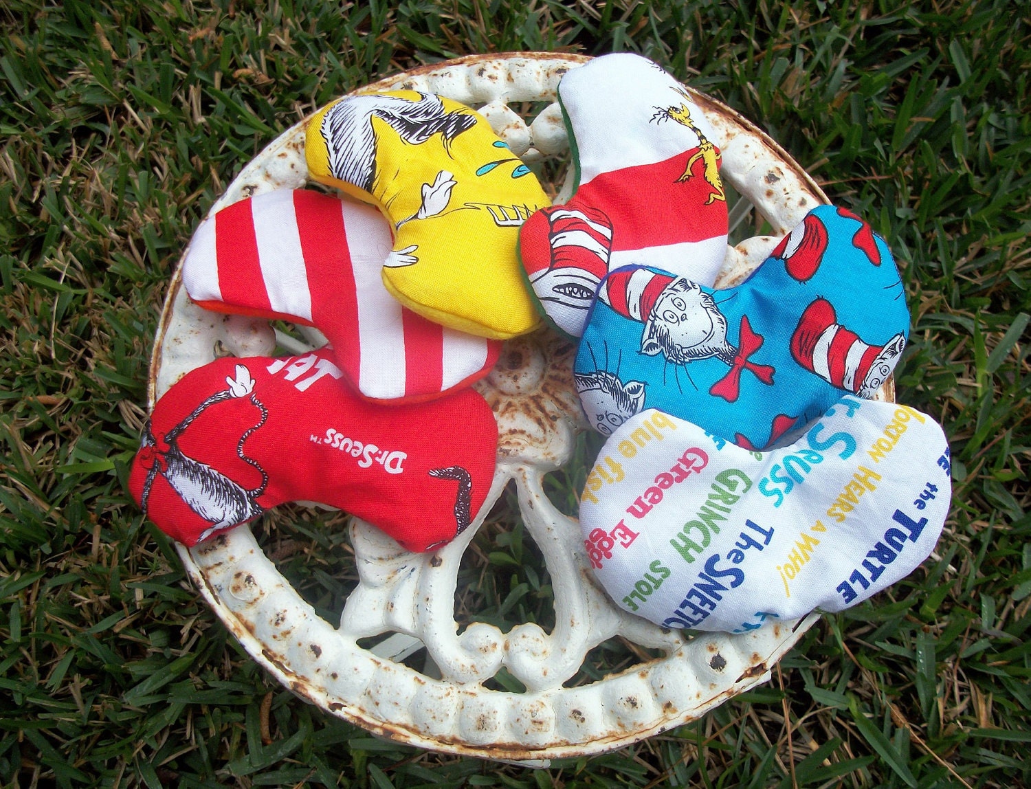 Set of 6 Jelly Bean Dr Seuss themed Bean Bags