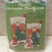 Vintage Bucilla Felt Stocking Kit with 2 stockings - PARENT and CHILD