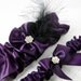 SM/MED Royal Purple Couture Feather Garter SET