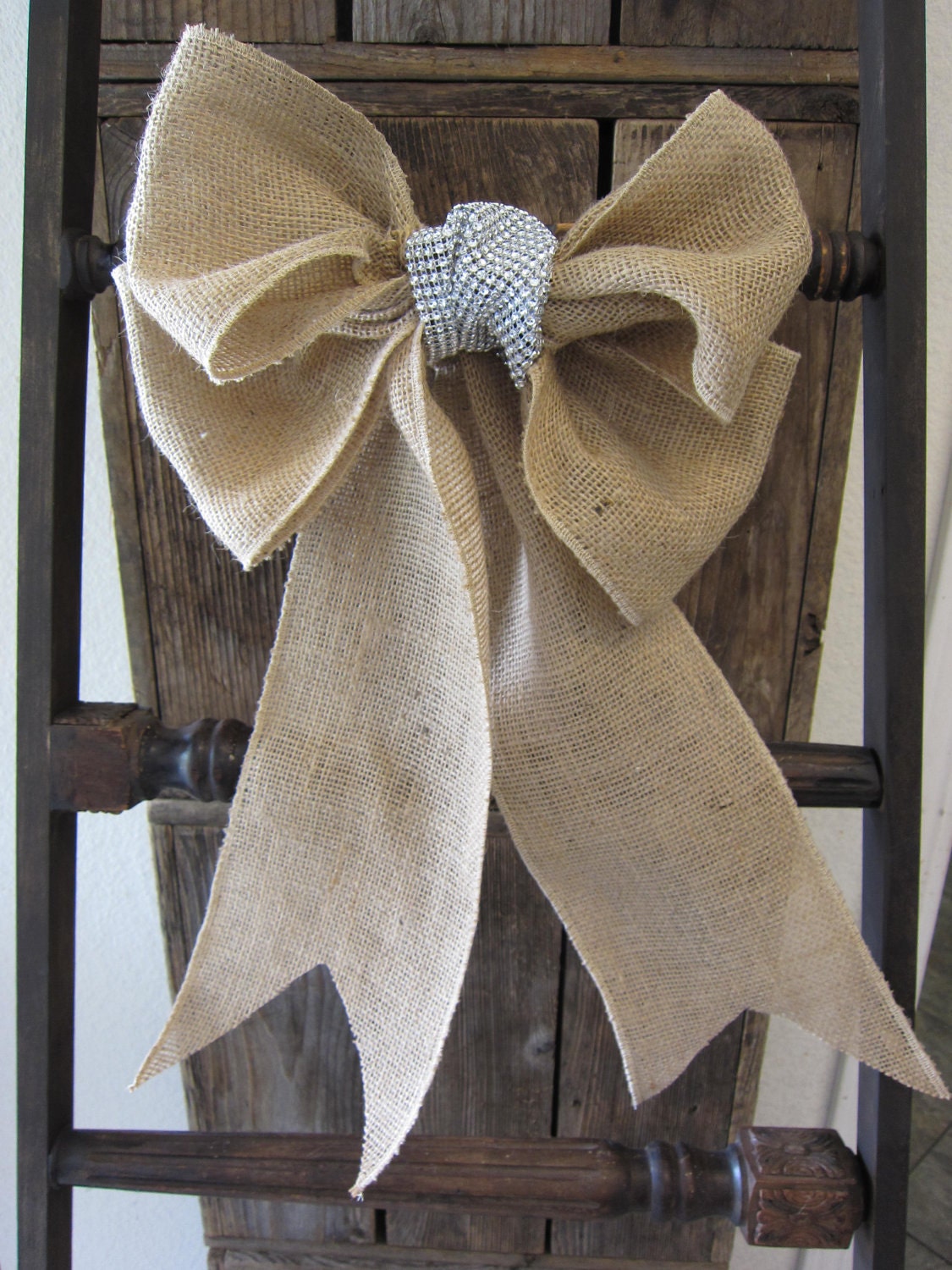 Wedding Burlap Bow Decoration