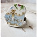 Vintage China Ring, Blue Floral Cocktail Ring, One of a Kind Upcycled Shabby and Chic Jewelry