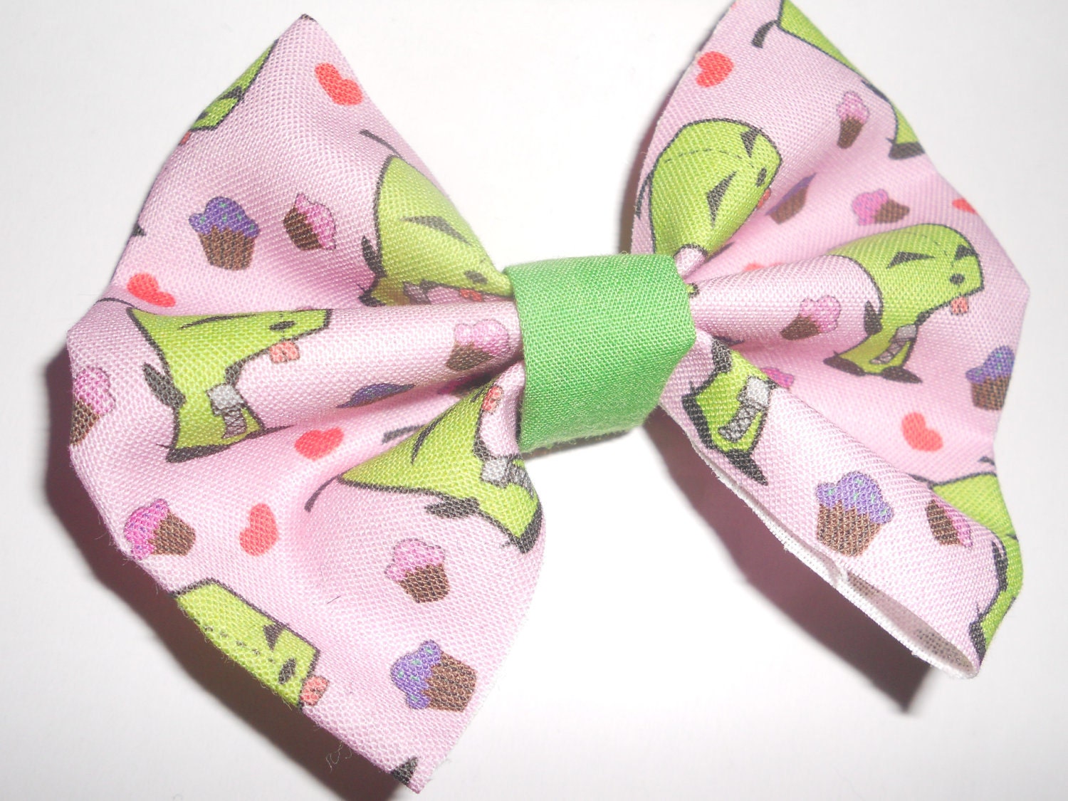 GIR loves CUPCAKES Fabric hair bow or bow tie