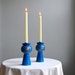 Pair of Rosenthal Netter Italian Pottery Candlesticks in Blue