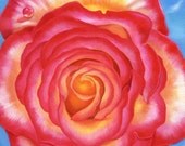 framed original painting - Heaven is Like a Rose in Bloom