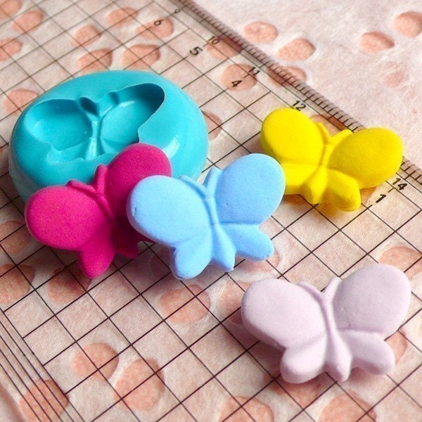 Butterfly (20mm) Silicone Flexible Push Mold - Miniature Food, Sweets, Cupcake, Jewelry, Charms (Clay, Fimo, Resin, Wax, Gum Paste, Fondant)
