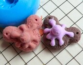 Animal Cookie Mold w/ Sauce 16mm Silicone Mold Flexible Mold Kawaii Dollhouse Food Miniature Sweets Mold Cell Phone Decoden Cabochon Mold