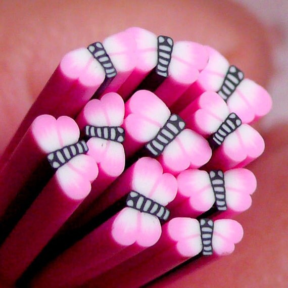 Polymer Clay Cane Pink Butterfly for Miniature by ...