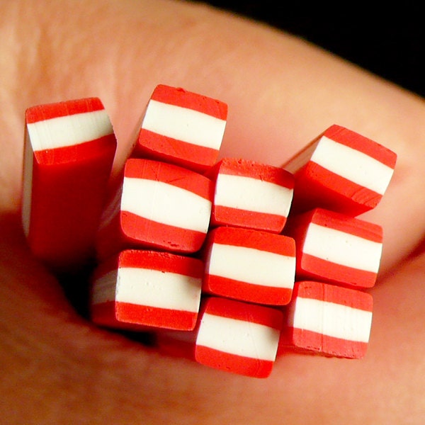 Austria Flag Polymer Clay Cane Flag Fimo Cane Kawaii Cane Scrapbooking Nail Art Nail Decoration Fake Mini Cupcake Topper CE006