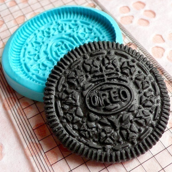 Round Cookie Biscuit Mold 42mm Silicone Flexible Mold Decoden Kawaii Sweets Fimo Polymer Clay Food Jewelry Cabochon Mold Charms Resin Wax
