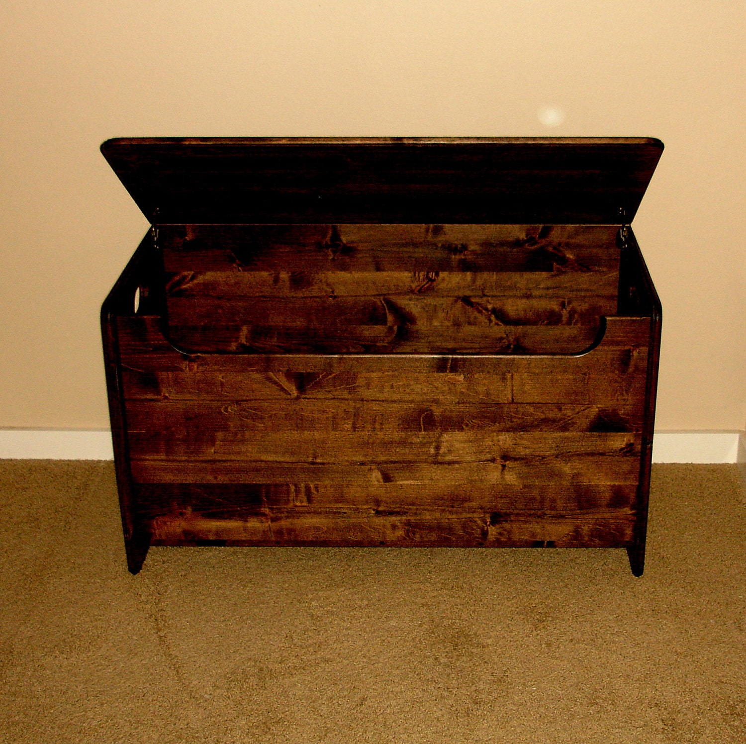 solid wood toy storage unit