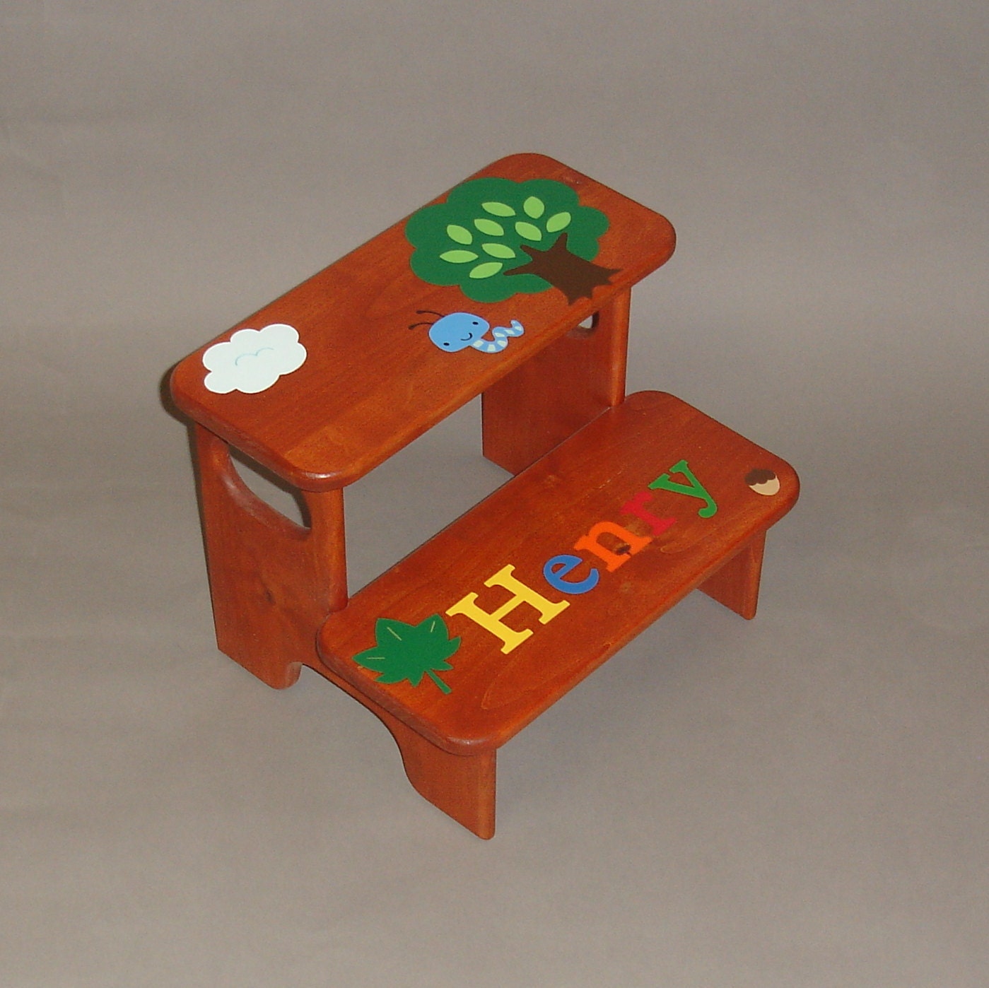 Personalized Step Stool Nature Design for Toddler to Child