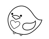 Handmade Clear Rubber Spring Chickadee Stamp