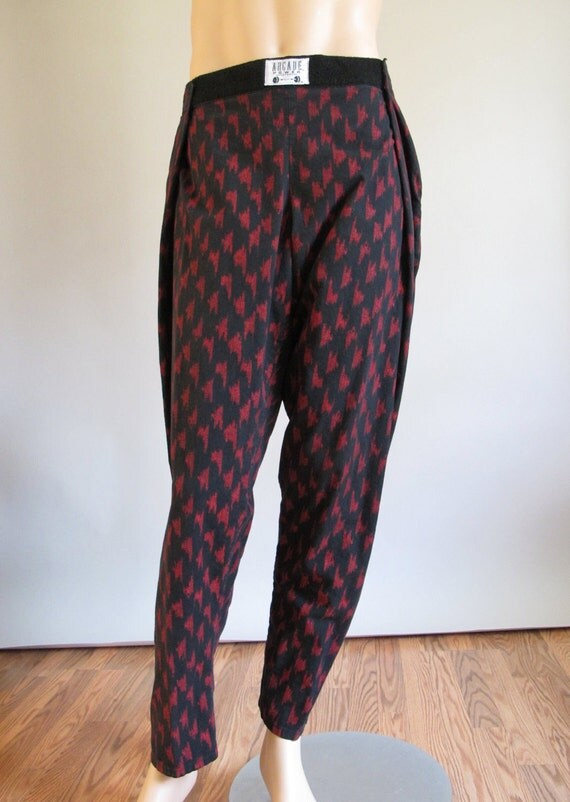 red parachute pants