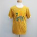 70s Vintage Paint Stained Yellow Ringer T-Shirt - LARGE