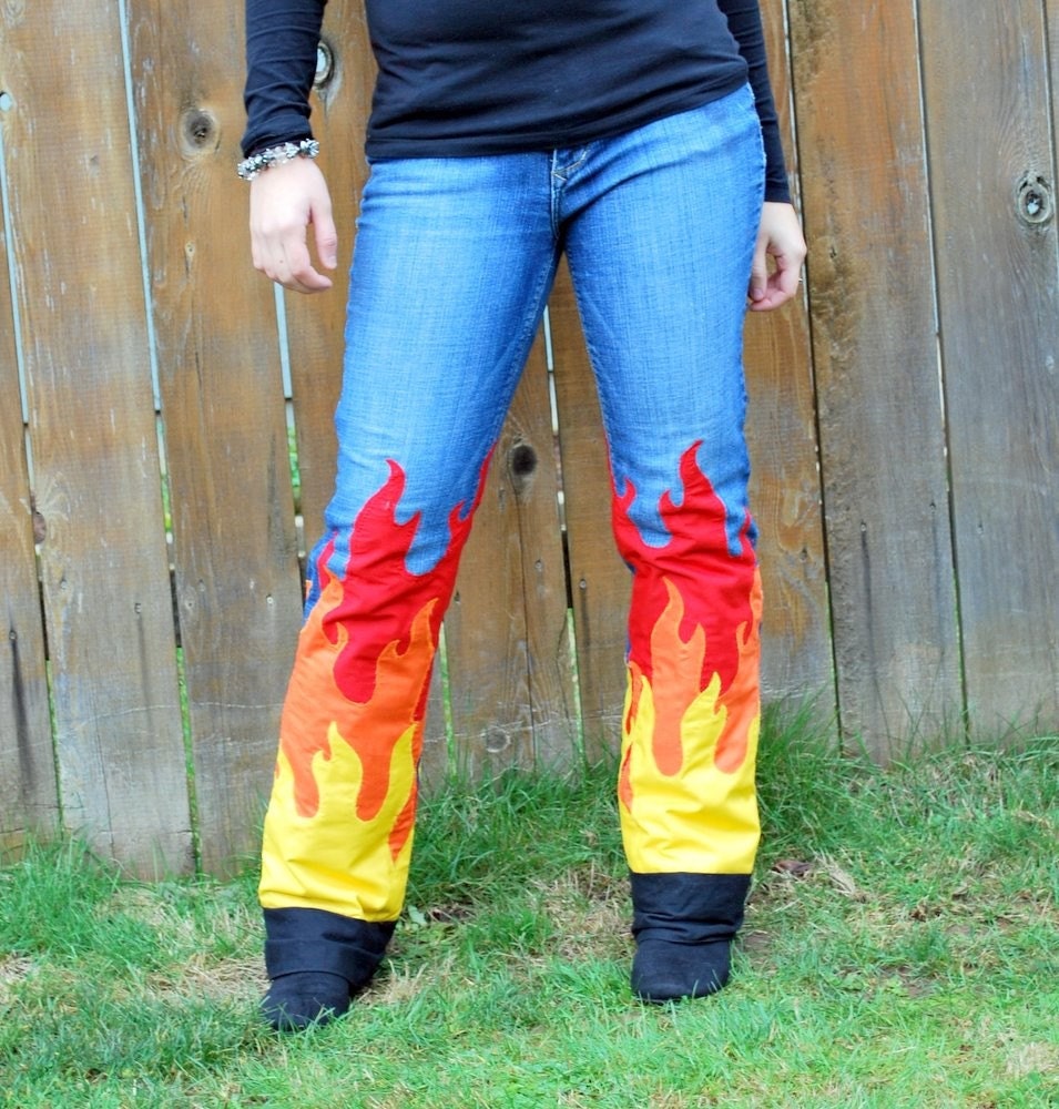 Liar Liar Pants on Fire    Upcycled jeans