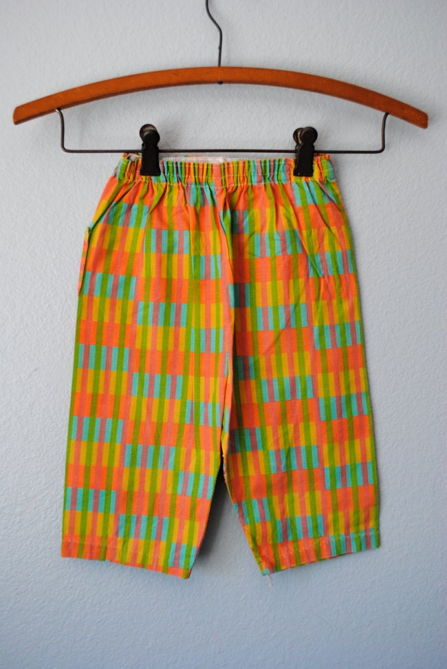 vintage baby girl colorful pants