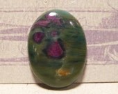 Ruby In Fuschite cab    .....    28  x 21  x  5mm  thick    2240