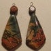 Picasso Jasper earring pieces . 58 x 25 x 7 mm thick .. a4976