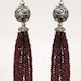 Ruby Red Garnet Natalie Portman Oscar Inspired tassel earrings