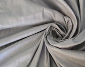45" wide Grey Gray Blue 100% dupioni silk yardage By the Yard - DesignersNeeds
