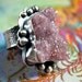 RESERVED Candy Is Dandy- Sterling Silver and Raspberry Drusy ring