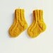 Knitted socks, baby socks /Mustard yellow/ autumn colors, gifts under 25